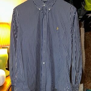 Ralph Lauren Navy and White Striped Shirt